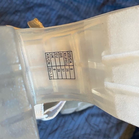 Forever 21 chunky clear Velcro sandals 8 - Picture 8 of 8